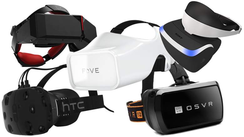 VR Headsets HTC Vive, Oculus Rift, Sony PlayStation, OSVR image description