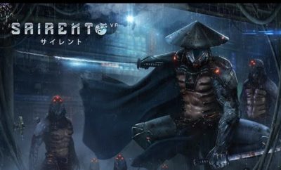 sairento VR review armored ninjas on rooftoop in rain