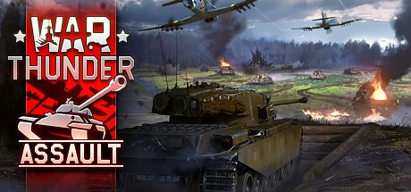 war thunder assault tank with war planes overhead