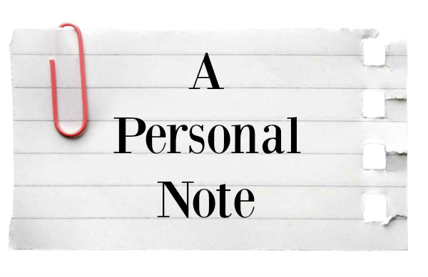 a personal note with paper clip