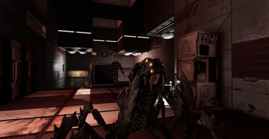 Dead Moon VR Game Review monsters on spacecraft image description