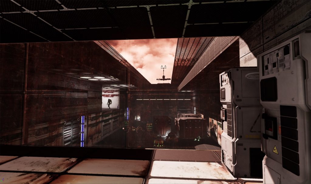 Dead Moon VR Game Review wide shot of space craft on moon