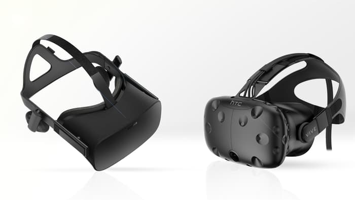 oculus rift and htc vive vr headsets