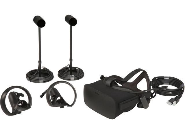 oculus rift with touch controllers hdmi and sensors image description