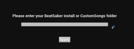 Screenshot of the BeatSaber install screen