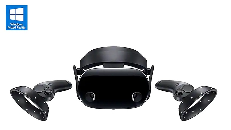 samsung oddesey plus mixed reality headset and controllers