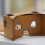 assembled google cardboard vr