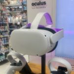 Oculus headset displayed in a store