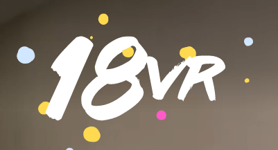The 18vr logo with dots.
