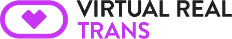 The Virtual Trans logo with Purple and black lettering.