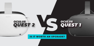 oculus quest 2 vs quest 1 banner with is it worth an upgrade text