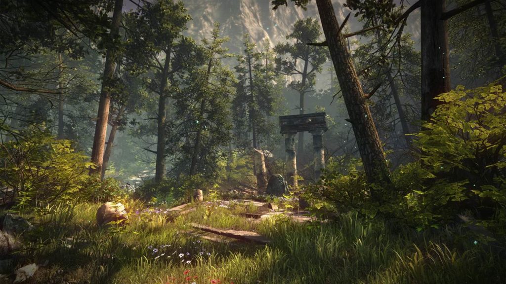 the forest vr game scene in the forest