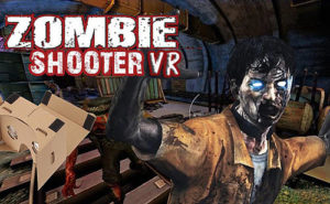 zombie with zombie shooter vr logo