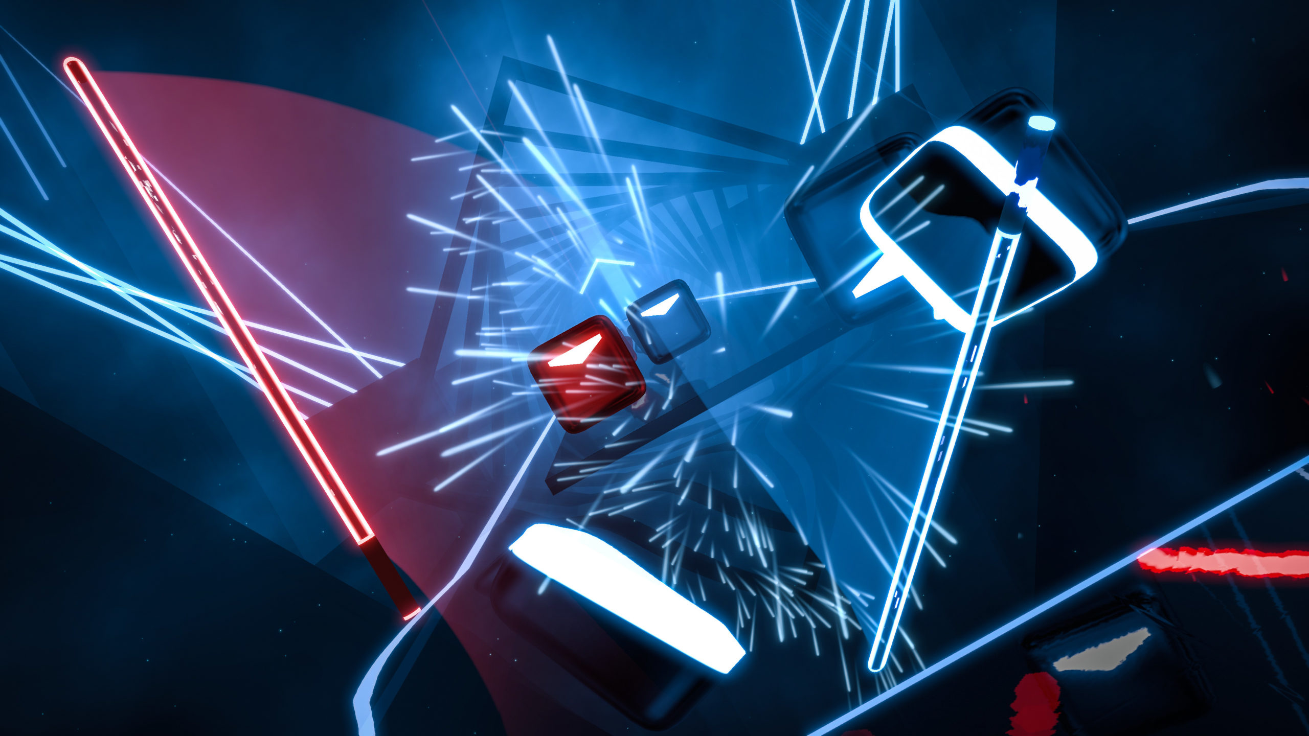 beats approaching players in free beat saber vr game