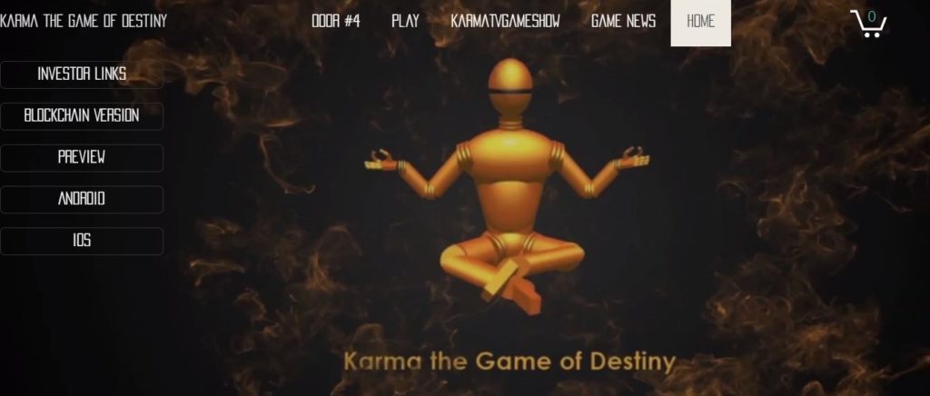 karma the game of destiny landing page menu