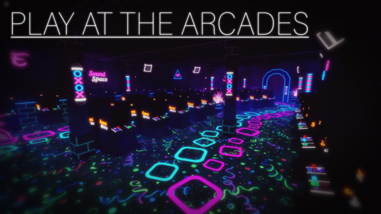 vr arcade in neon lights