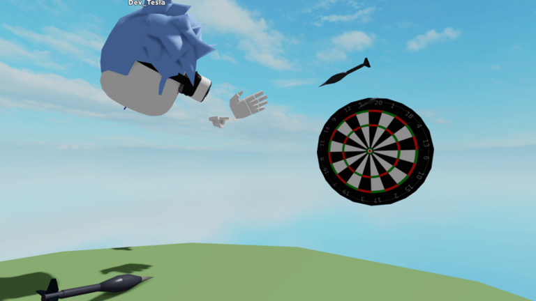 roblox avatar playing darts in vr