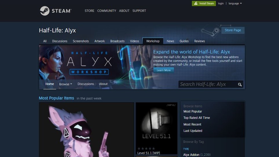 half life alyx mods page