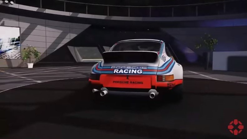 back of Porsche racing car in Project Cars 3 VR