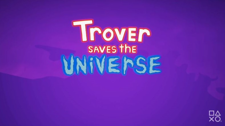 trover saves the universe vr title on screen