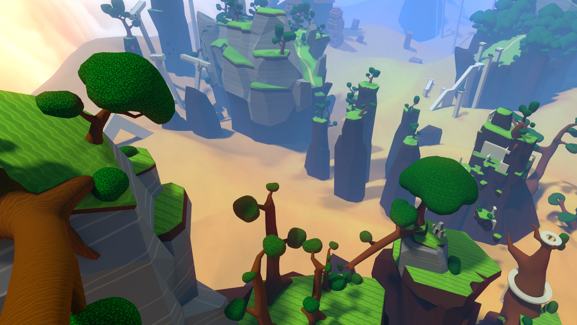 trees and mountains in windlands vr