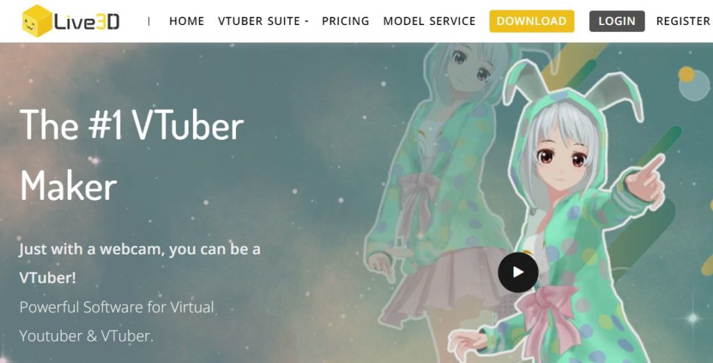 live 3d home page screenshot