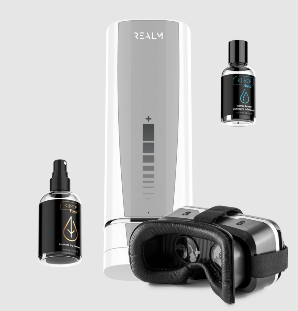 Onyx VR sex male masturbator and VR goggles and lubrication spray
