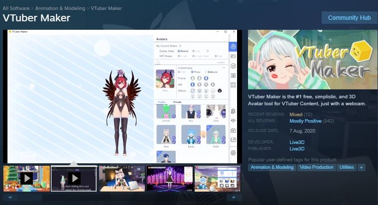 vtuber maker avatar creation