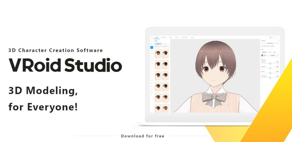 vroid studio customize avatar page