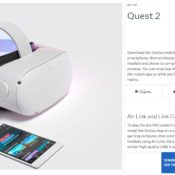 oculus quest 2 mobile app and air link software download screen