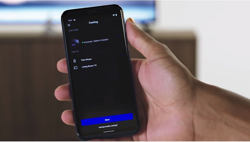 oculus casting using phone