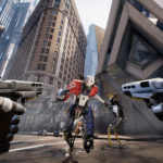 player shooting robot in robo recall