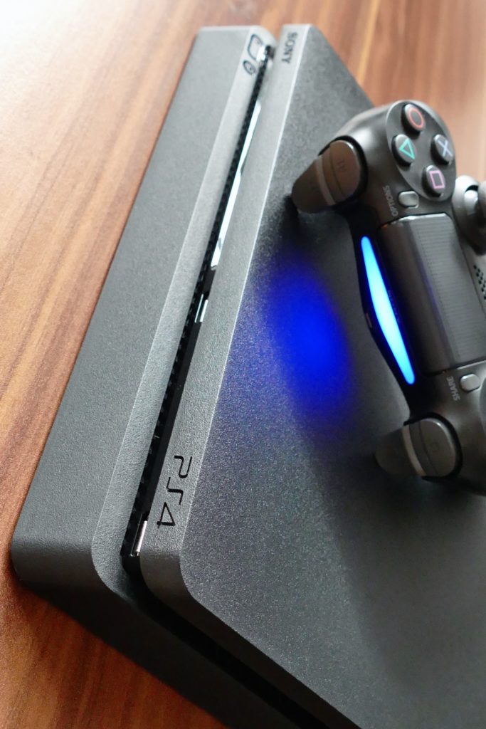 PlayStation 4 with controller