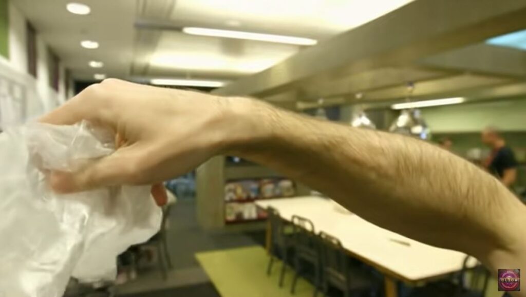 bbc click binaural sound demo hand crumpling plastic