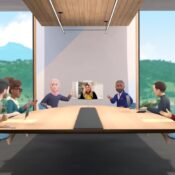 vr employees having a meeting in horizon workroom