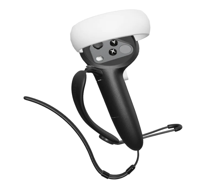quest 2 compatible extended controller grip in black