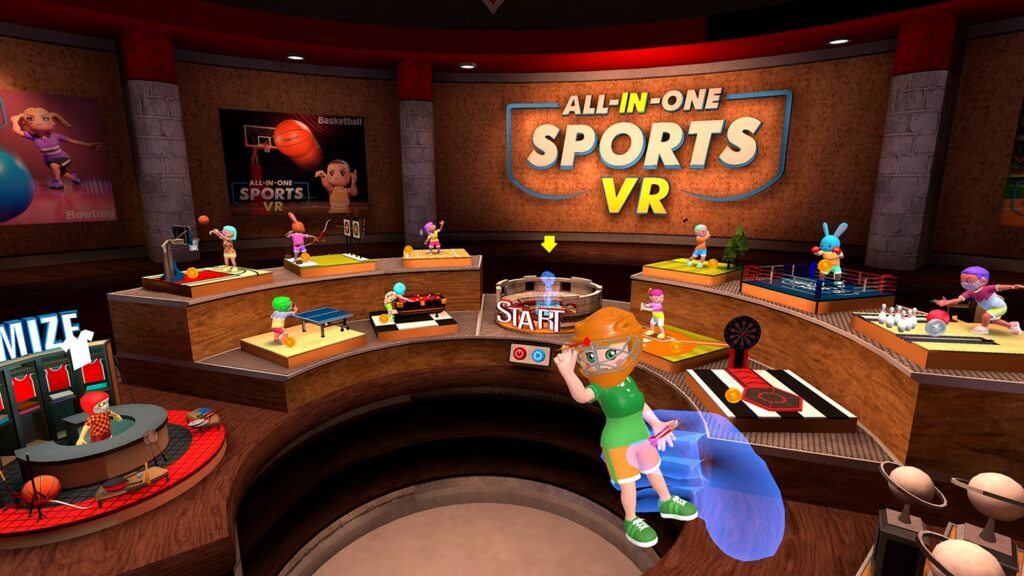 sports selection in all in one sports vr