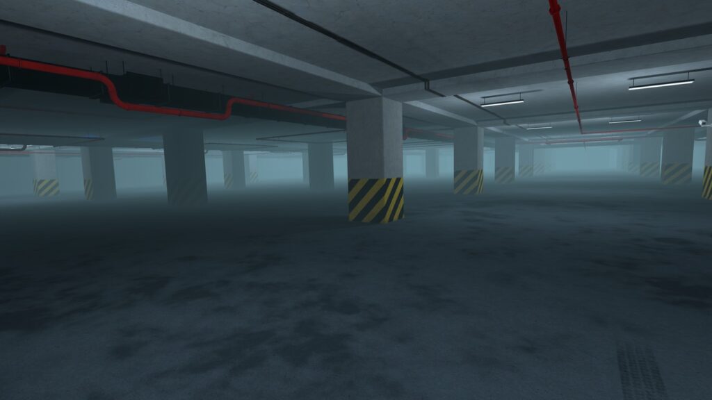 empty basement parking in noclip vr