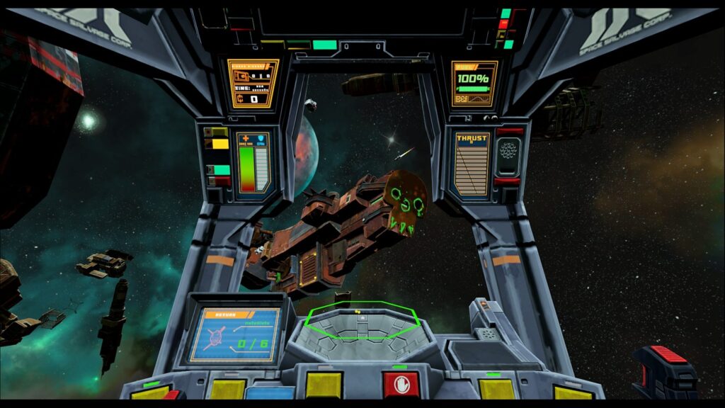 space pod pilot navigating space in space salvage game