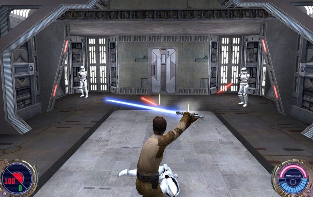 jedi fighting with the stormtroopers