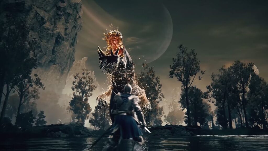 character fighting an enemy in elden ring